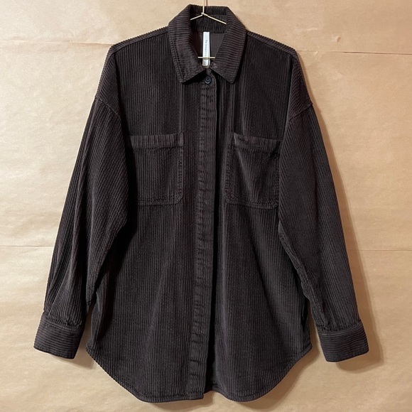 Aritzia The Group Babaton Graydon Shirt Jacket Corduroy Button Up Shacket Size S - Picture 1 of 10